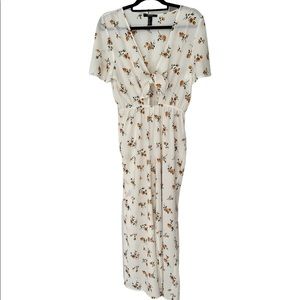 White floral jumpsuit